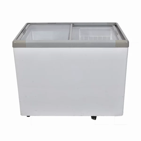 Scanfrost 400 Litres glass top freezer | Ideal for supermarkets & small retail | adjustable trays for dairy products