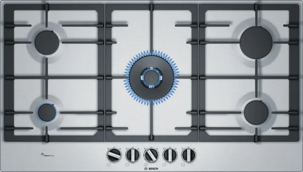 Bosch Series 6 90cm Gas Hob with Wok Burner |PCR9A5B90