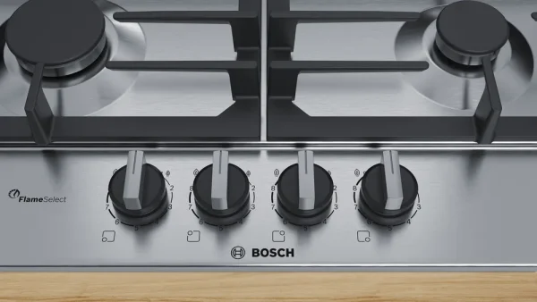 Bosch Series 6 60cm Gas Hob with FlameSelect - Stainless Steel |PCP6A5B90 - Image 2