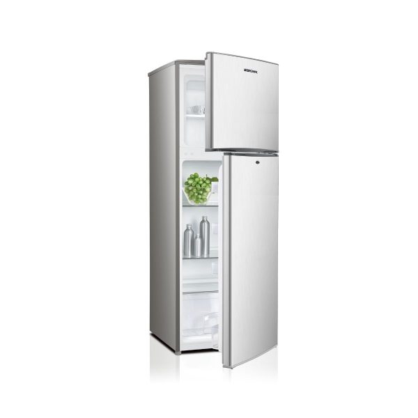 Bruhm Silver Double Door Refrigerator 195L|REF BFD-195MD