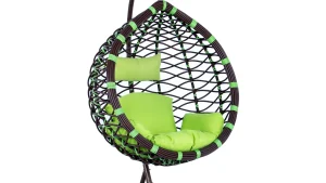 Modern Rattan-Style Egg Swing Chair with Cushion