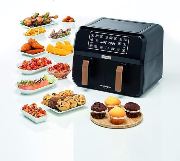 Kenwood Dual Air Fryer 8L|HFP70.000BK