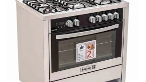 Scanfrost Gas Burner + 2 Electric Hotplate Standing Cooker 90x60|SFC9423SS