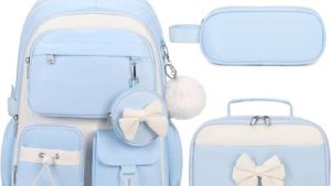 | Joyliss 4PCS Girls Backpack for School, Kids Backpack for Girls with Lunch Box and Pencil Case, Girl Bookbag Schoolbag for Preschool Elementary Primary Middle School | Kids' Backpacks