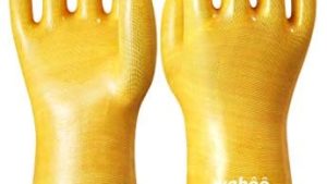 LANON Protection Wahoo Liquid Silicone Smoker Oven Gloves, Food-Contact Grade, Heat Resistant Gloves for Cooking, Grilling, Baking, Yellow, XXL/11 : Patio, Lawn & Garden