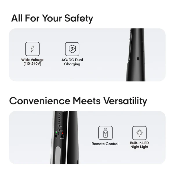 Syinix 18 Inches Rechargeable Standing Fan – High-Performance Cooling with Long-Lasting Battery - Image 4