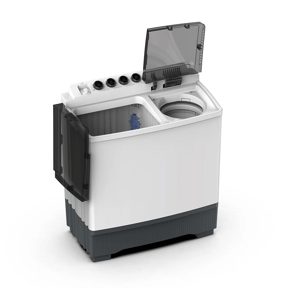 MIDEA LAUNDRY TWIN TUB SEMI AUTO MT100W70/WG - 7Kg/TT Washer/Dual Pulsator/Big Knob/Anti Rust/White - Image 3