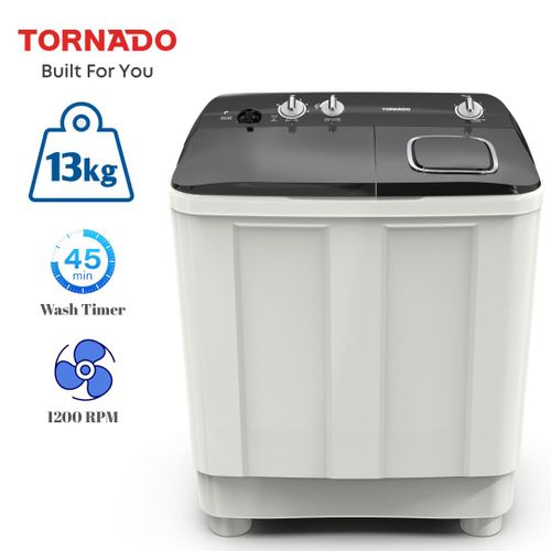 TORNADO TWIN TUB 13KG BLACK
