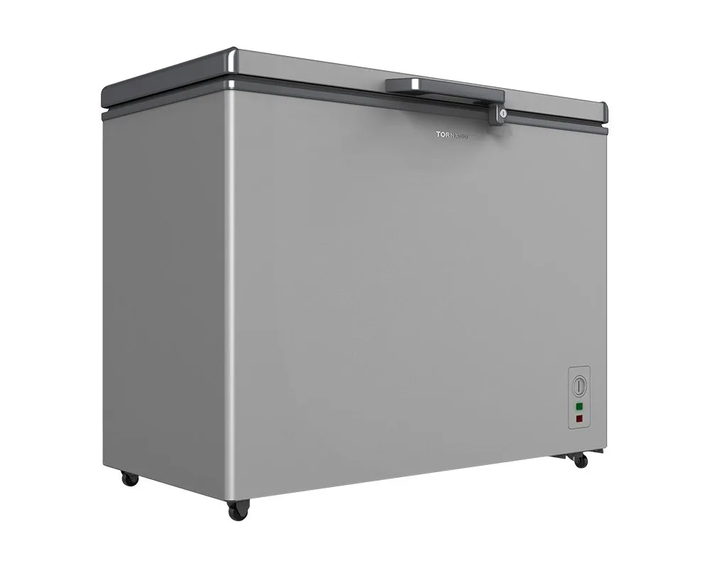 TORNADO CHEST FREEZER 392L-KEY-DARK SL -UPPER SLIDING GLASS DOOR -R600