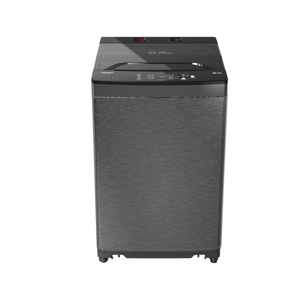 TORNADO Washing Machine 8 Kg Pump Dark SilverDrum Material : Stainless Steel Anti-rust2 Water inlets ( Cold / Hot ) With drain pump - Zero power at standby mode